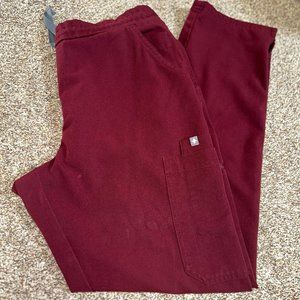 Figs Burgundy Yola Pants Medium